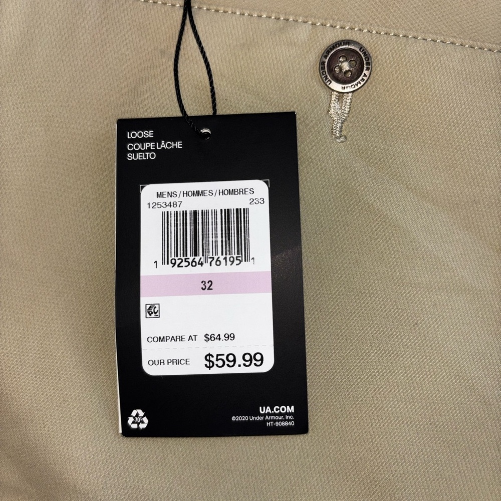 Under Armour Lot of 2 Men's Loose Fit Tech Golf Shorts 1 Black & 1 Tan Size 32 - Picture 6 of 11
